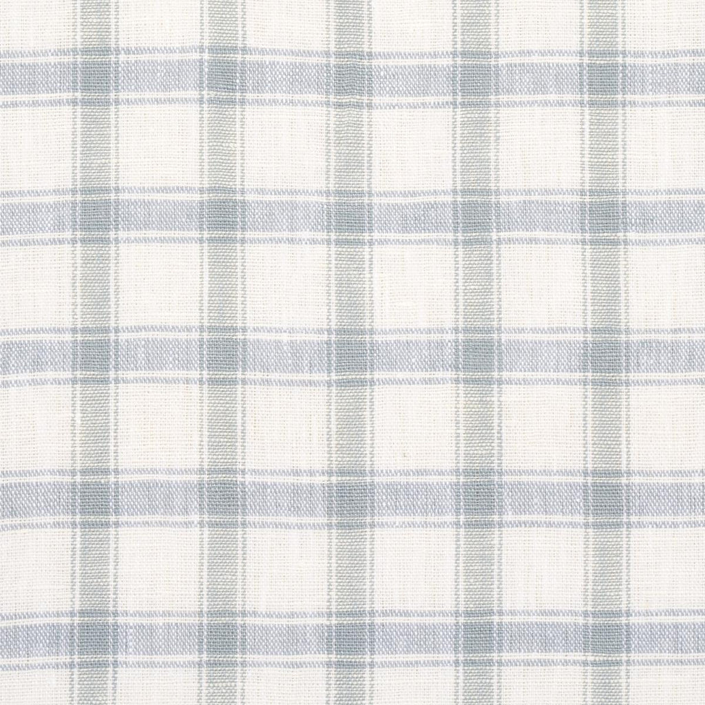 Schumacher Crawford Linen Check Jasper Blue Fabric