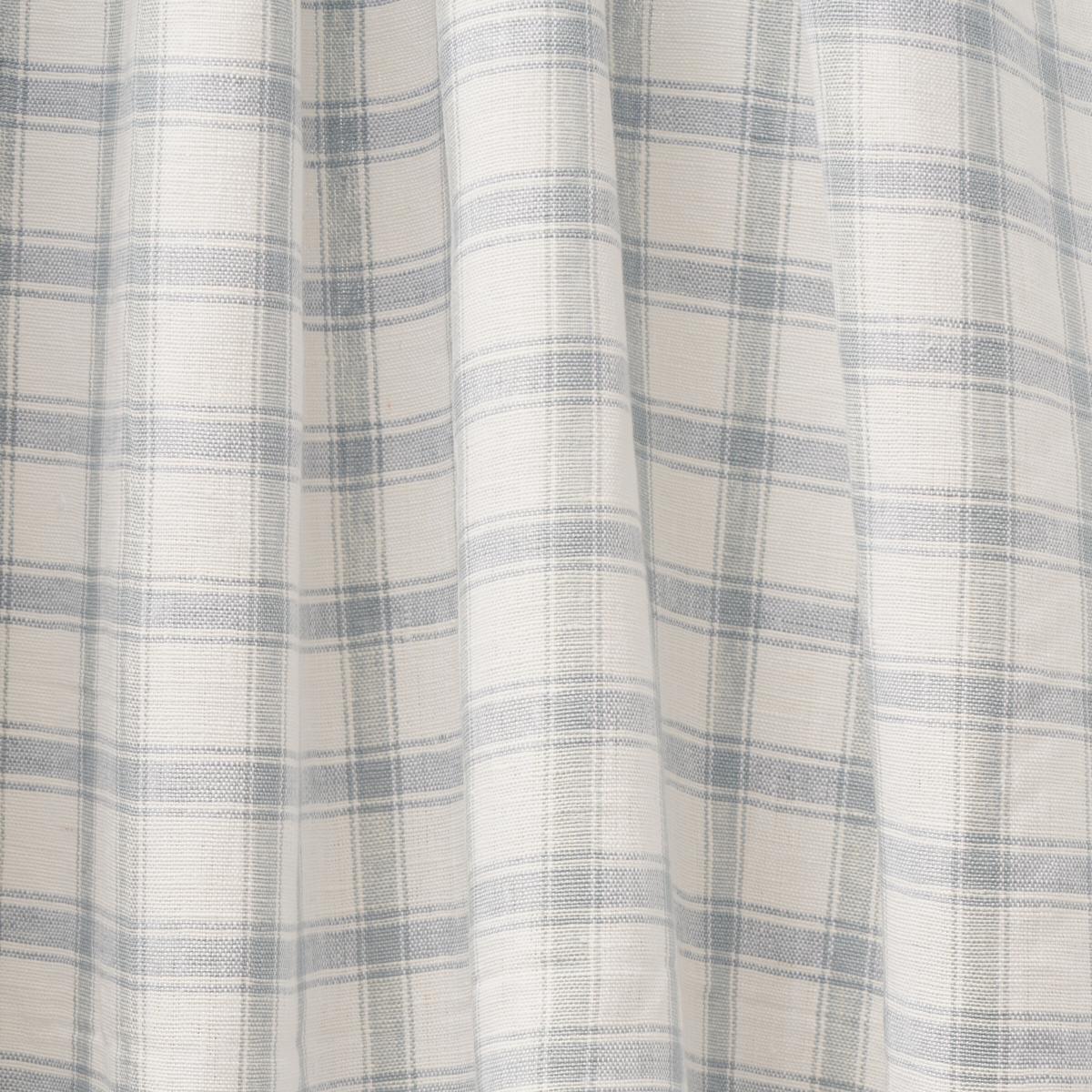 Schumacher Crawford Linen Check Jasper Blue Fabric
