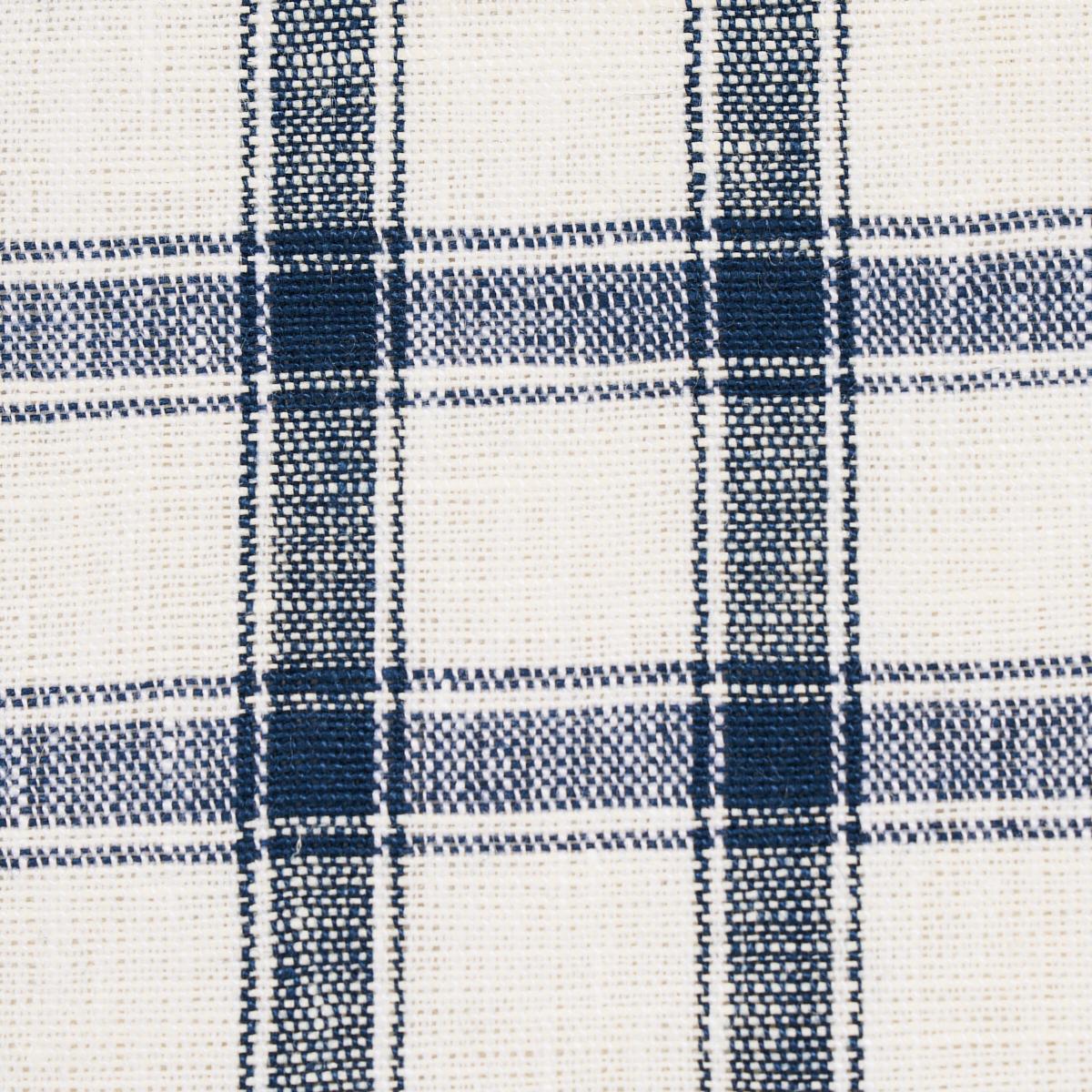 Schumacher Crawford Linen Check Indigo Fabric