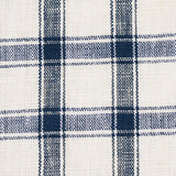 Schumacher Crawford Linen Check Indigo Fabric