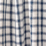 Schumacher Crawford Linen Check Indigo Fabric