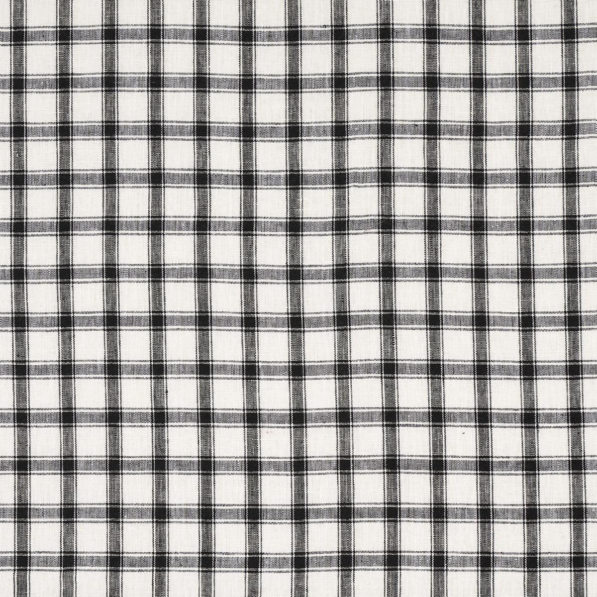 Schumacher Crawford Linen Check Basalt Fabric