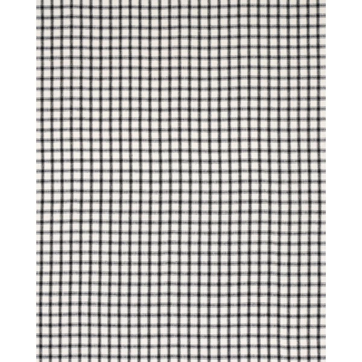 Schumacher Crawford Linen Check Basalt Fabric
