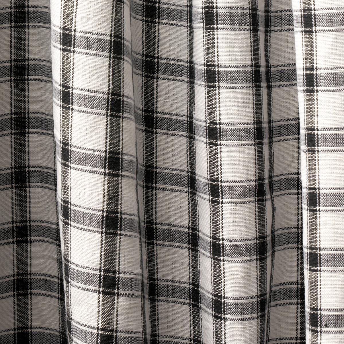 Schumacher Crawford Linen Check Basalt Fabric