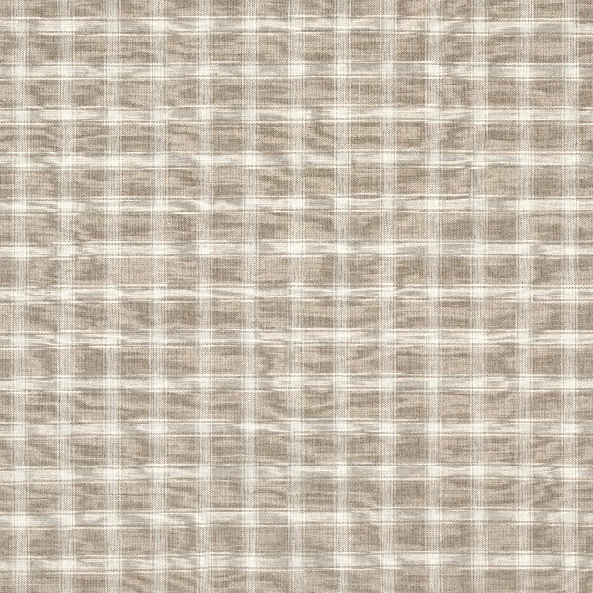Schumacher Crawford Linen Check Flax Fabric