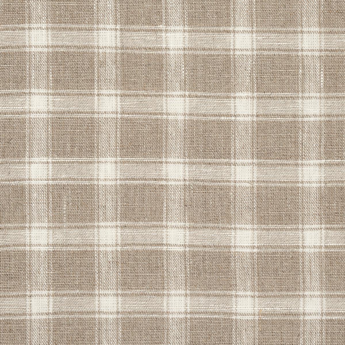 Schumacher Crawford Linen Check Flax Fabric