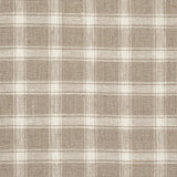 Schumacher Crawford Linen Check Flax Fabric