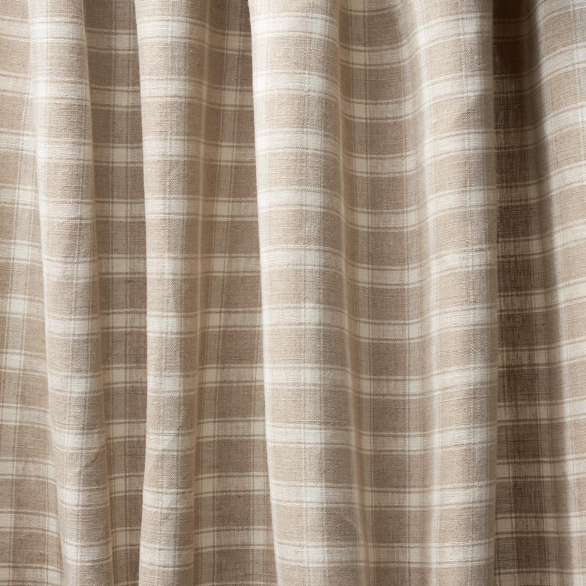 Schumacher Crawford Linen Check Flax Fabric
