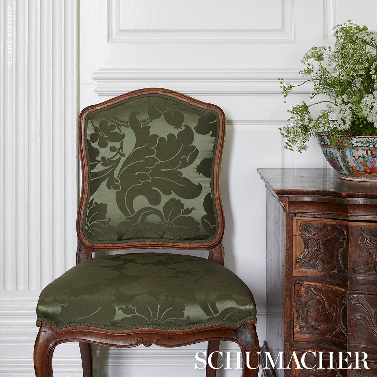 Schumacher Dandridge Damask Magnolia Fabric