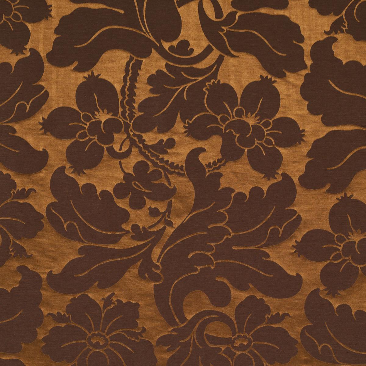 Schumacher Dandridge Damask Apollo Bronze Fabric