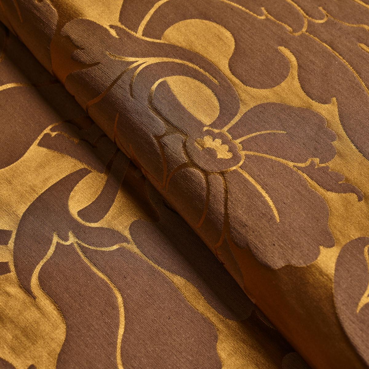 Schumacher Dandridge Damask Apollo Bronze Fabric
