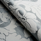 Schumacher Dandridge Damask Palace Slate Fabric
