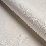 Schumacher Quilted Scroll Matelass Ivory Fabric