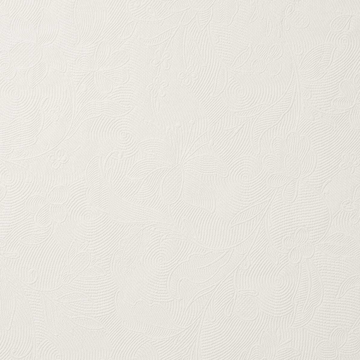 Schumacher Quilted Scroll Matelass Ivory Fabric