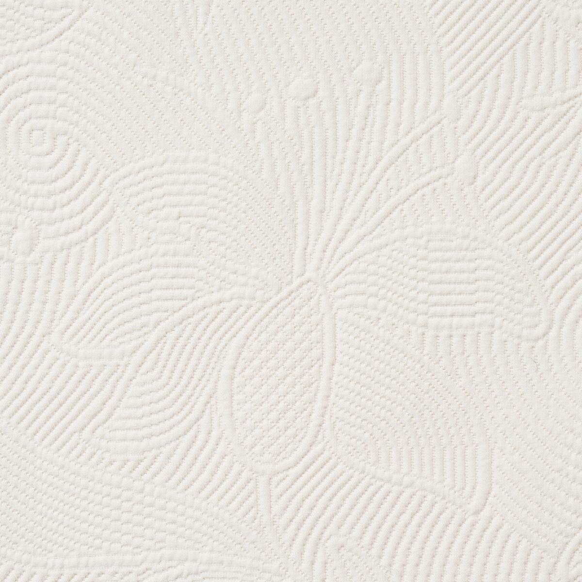 Schumacher Quilted Scroll Matelass Ivory Fabric