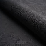 Schumacher Quilted Scroll Matelass Pitch Black Fabric