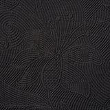 Schumacher Quilted Scroll Matelass Pitch Black Fabric