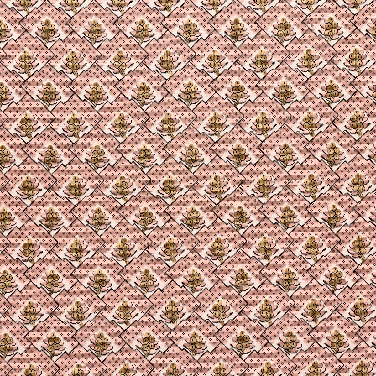 Schumacher Blair Silk Pingl Wythe Rose Fabric