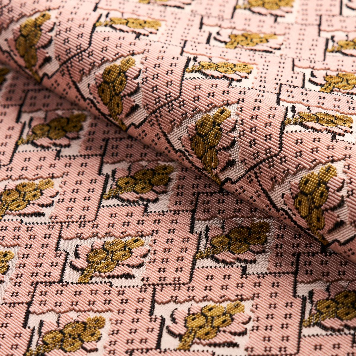 Schumacher Blair Silk Pingl Wythe Rose Fabric