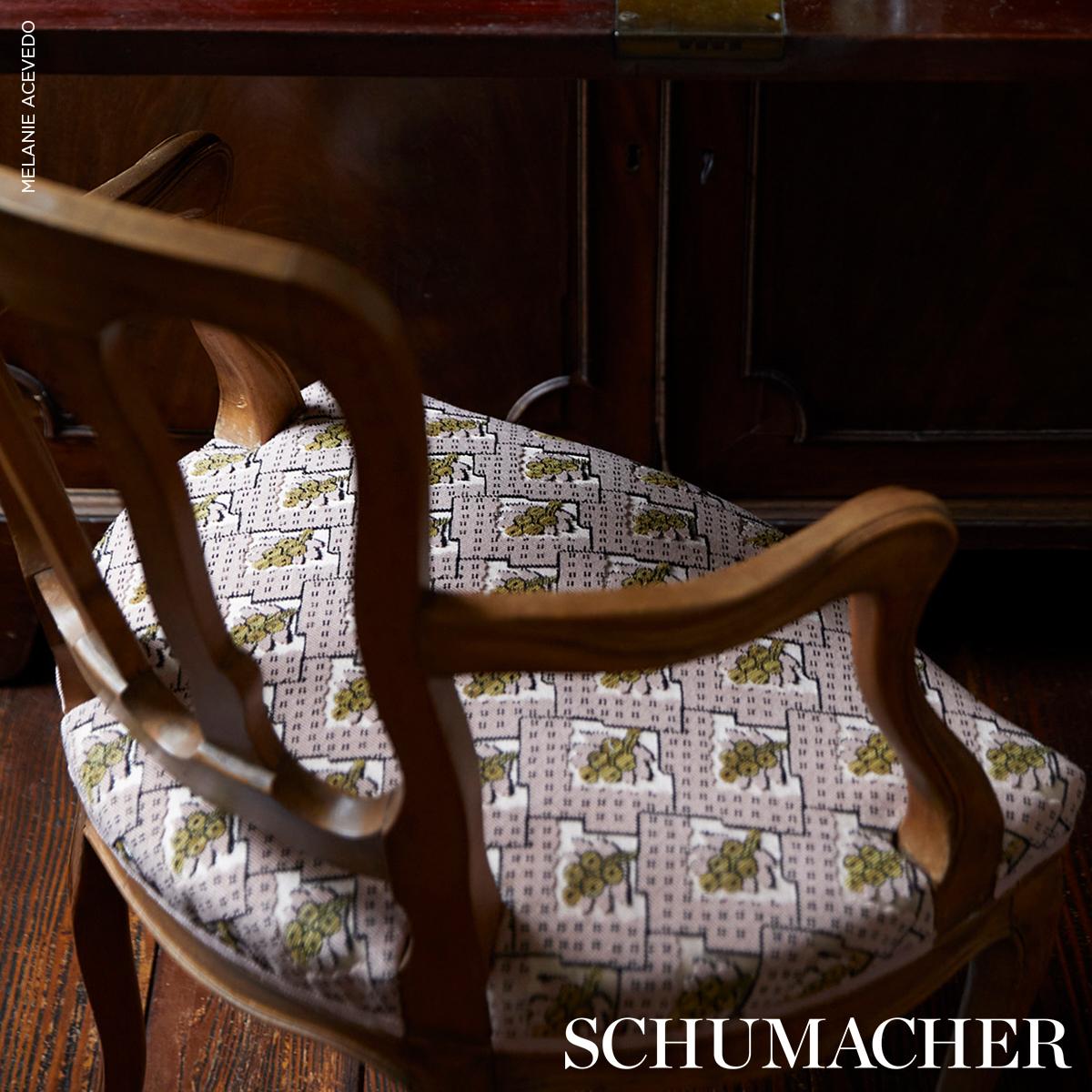 Schumacher Blair Silk Pingl Wythe Rose Fabric