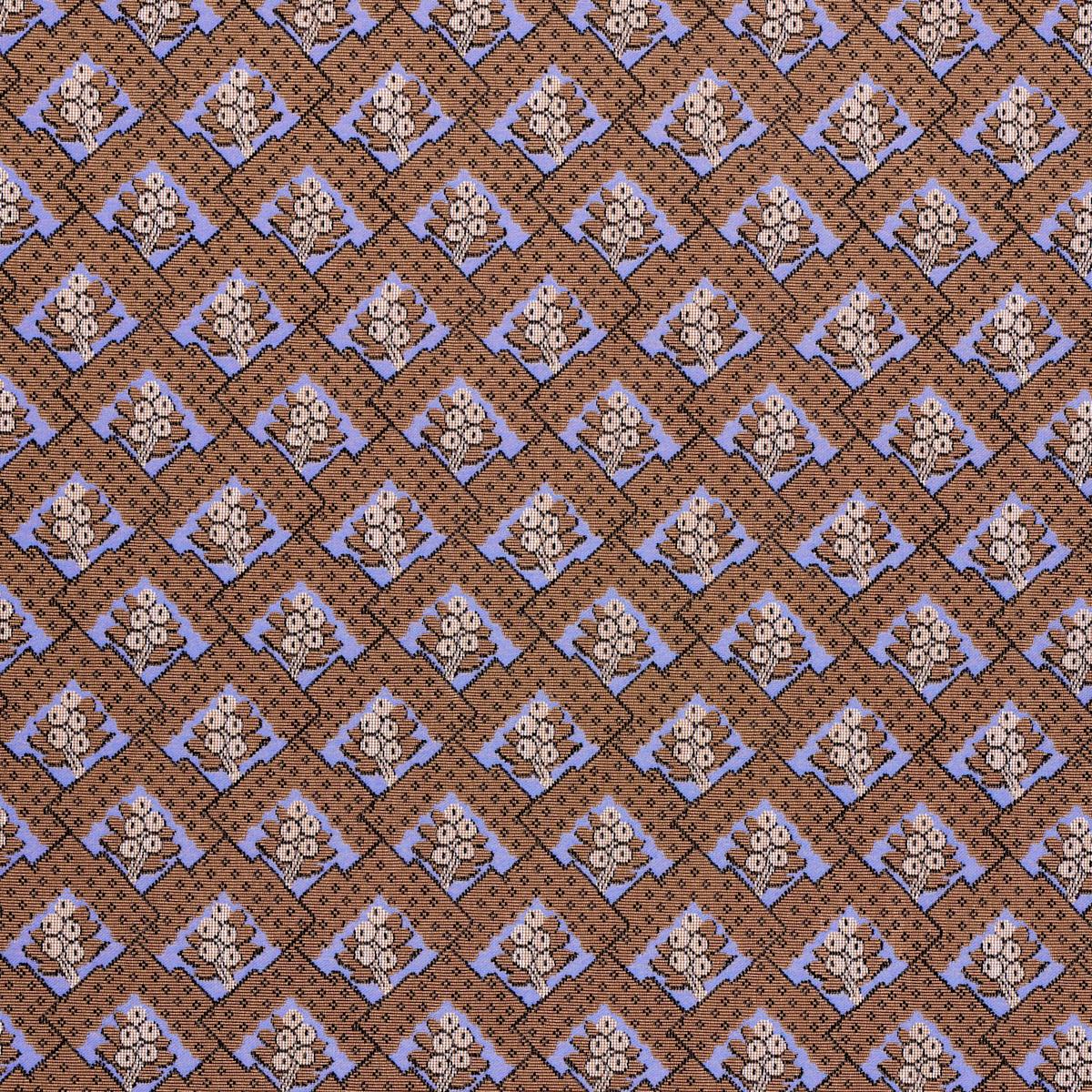 Schumacher Blair Silk Pingl Charlton Brown Fabric