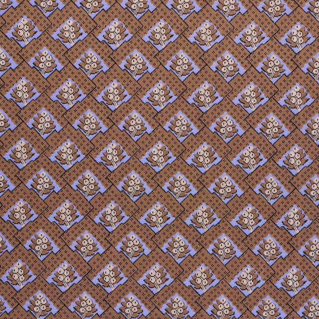 Schumacher Blair Silk Pingl Charlton Brown Fabric