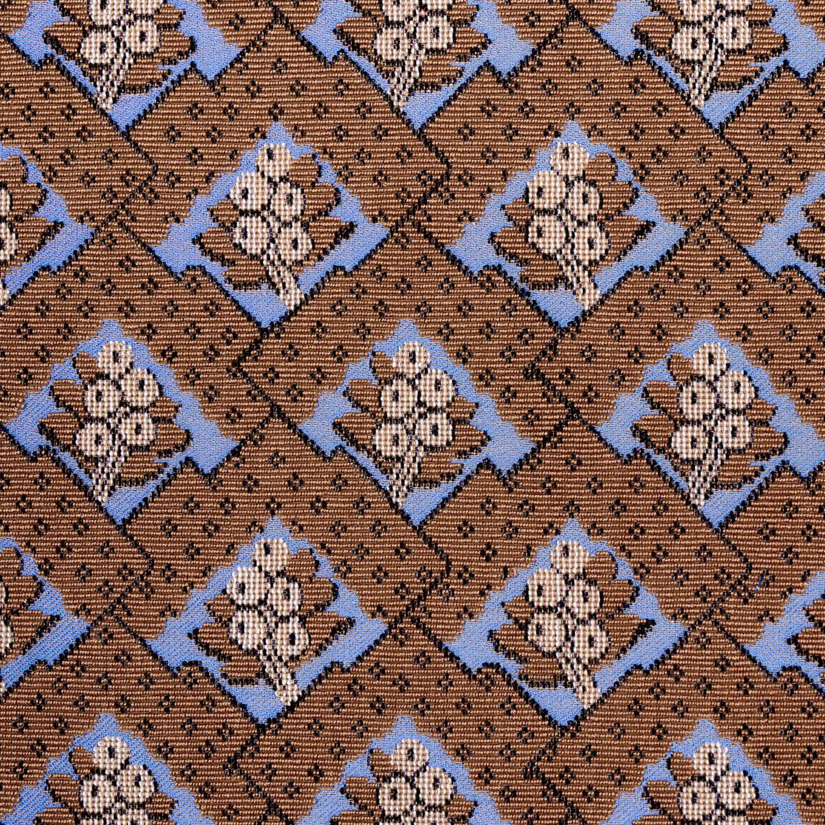 Schumacher Blair Silk Pingl Charlton Brown Fabric