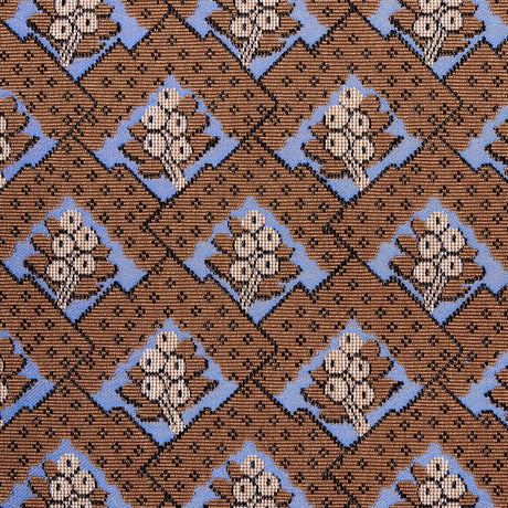 Schumacher Blair Silk Pingl Charlton Brown Fabric