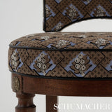 Schumacher Blair Silk Pingl Charlton Brown Fabric