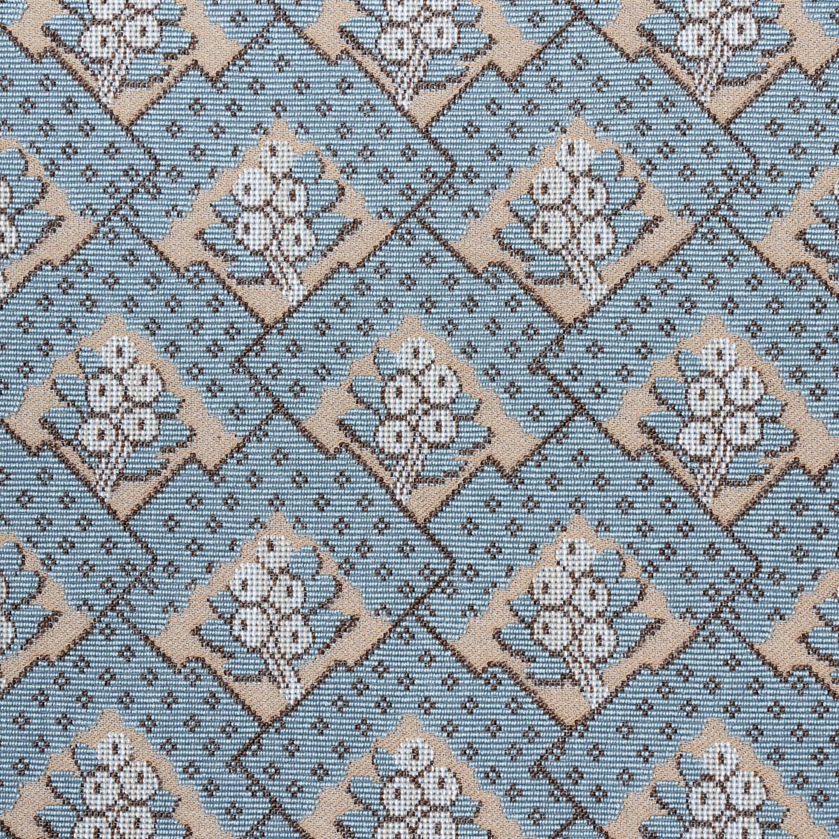 Schumacher Blair Silk Pingl Worcester Blue Fabric