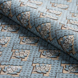 Schumacher Blair Silk Pingl Worcester Blue Fabric