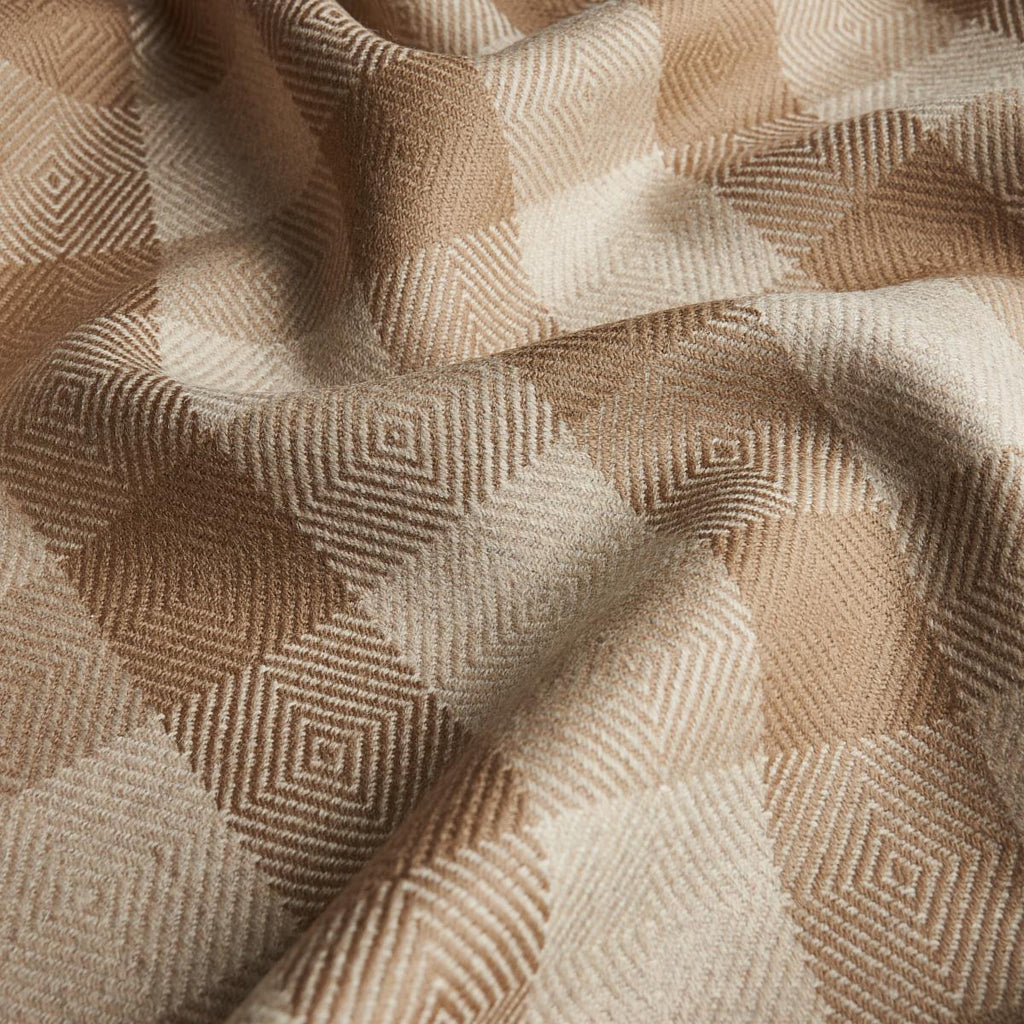 Schumacher Galt Wool Check Coffee Fabric