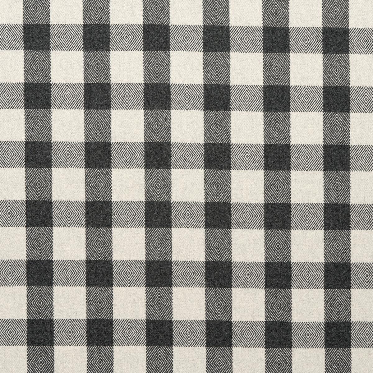 Schumacher Galt Wool Check Charcoal Fabric