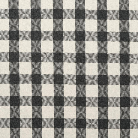 Schumacher Galt Wool Check Charcoal Fabric