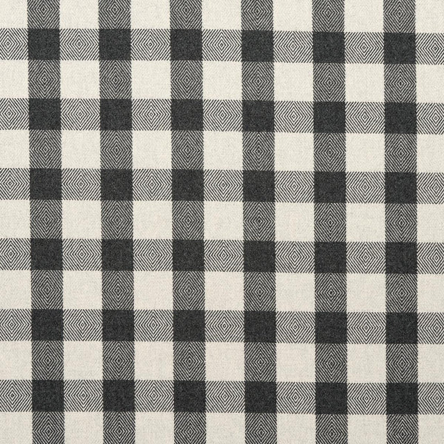 Schumacher Galt Wool Check Charcoal Fabric