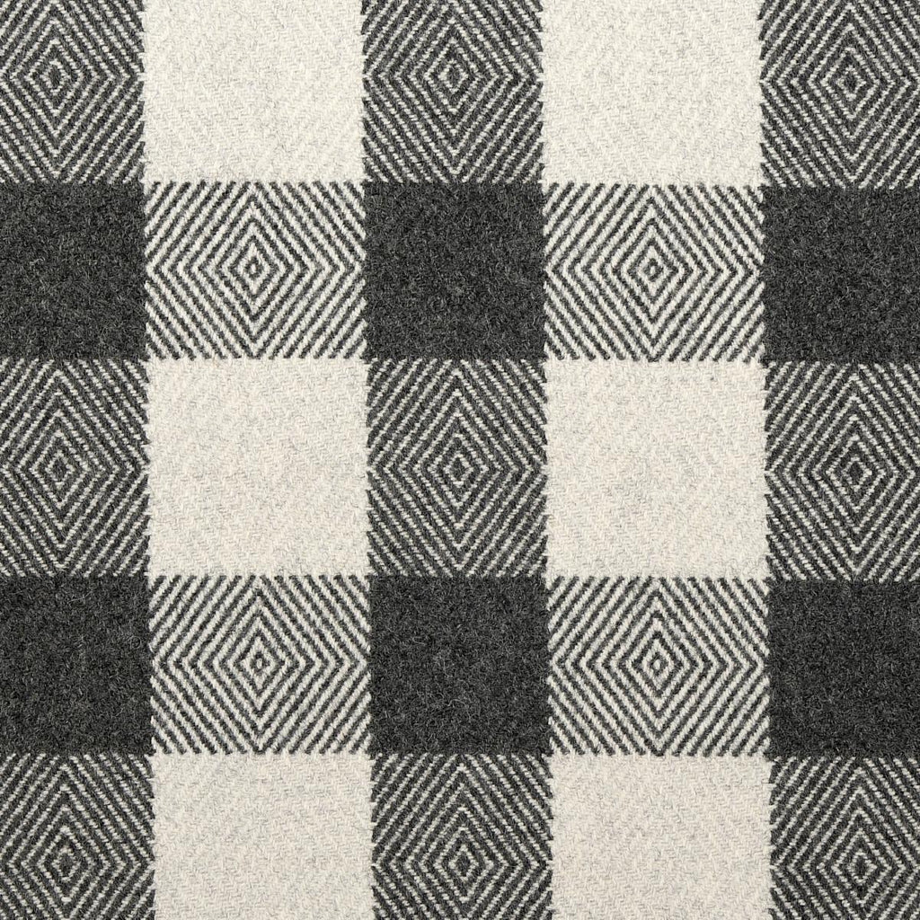 Schumacher Galt Wool Check Charcoal Fabric