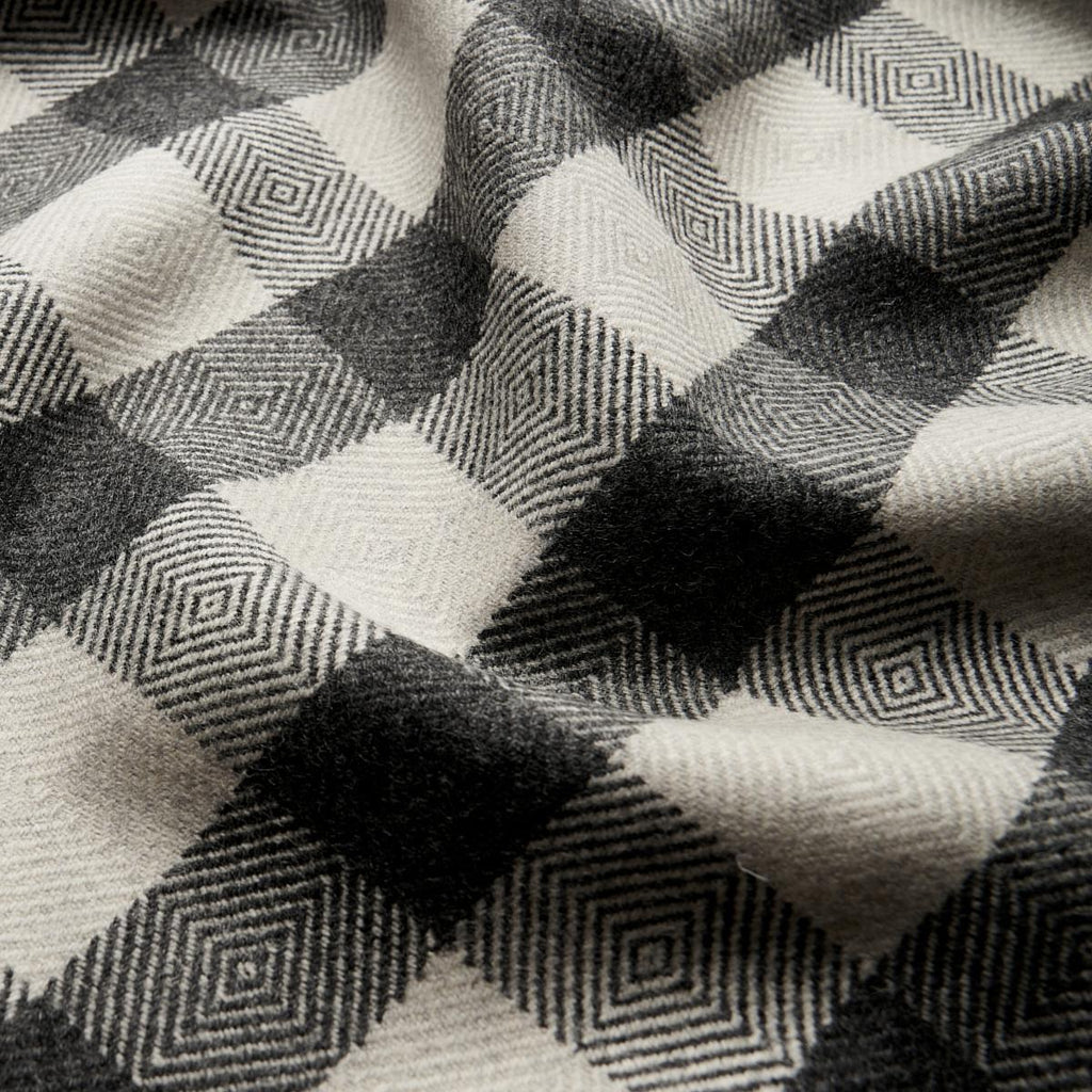 Schumacher Galt Wool Check Charcoal Fabric