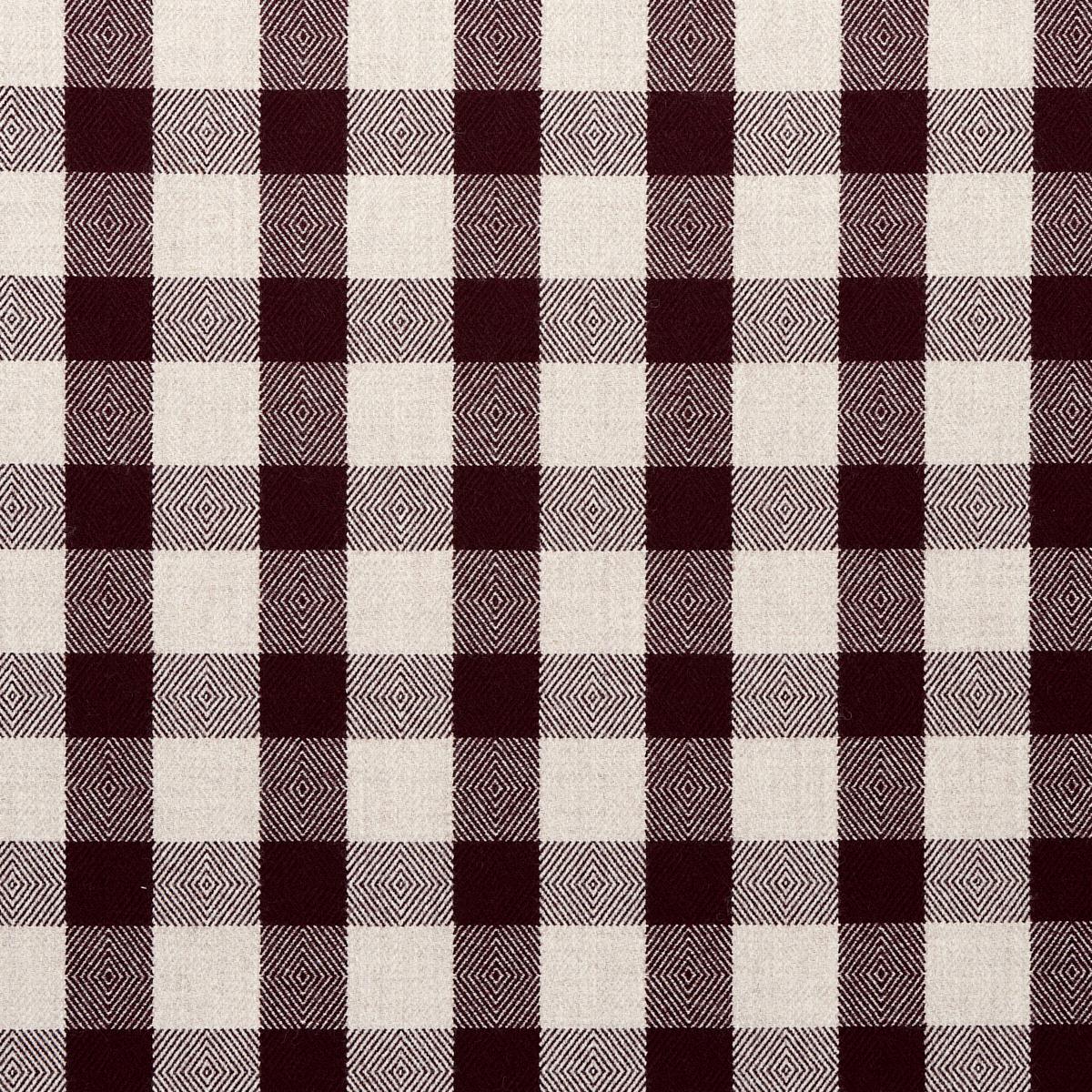 Schumacher Galt Wool Check Plum Fabric