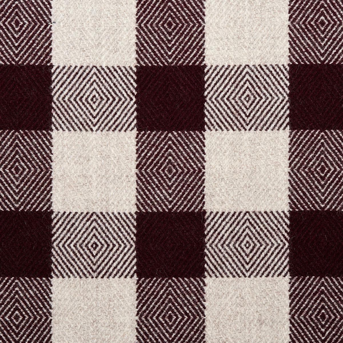Schumacher Galt Wool Check Plum Fabric