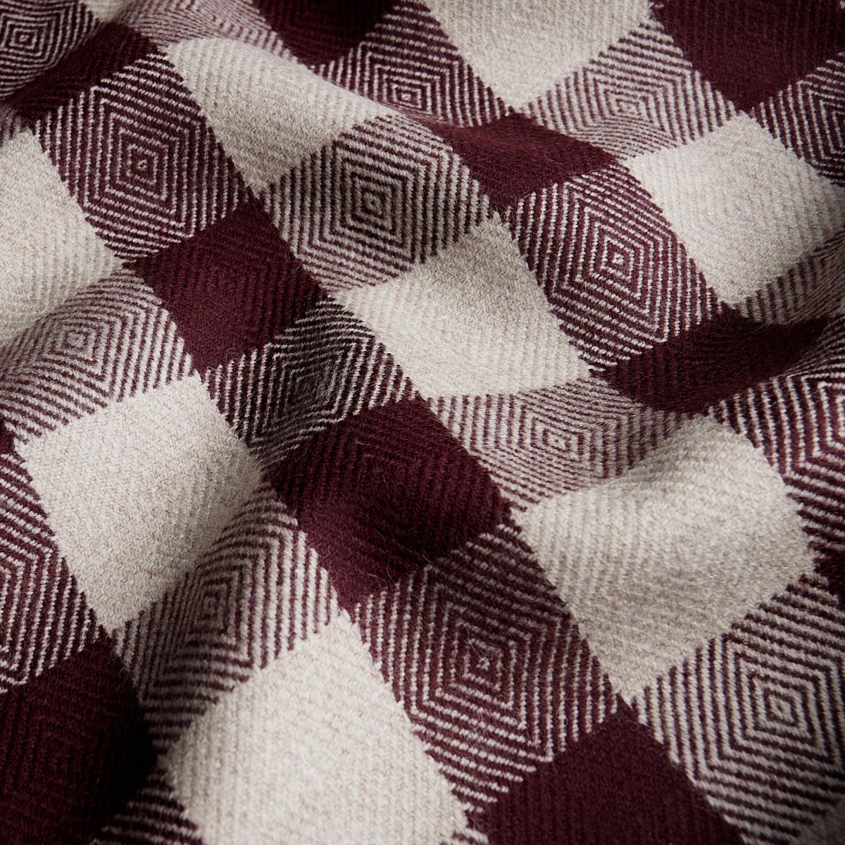 Schumacher Galt Wool Check Plum Fabric