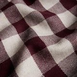Schumacher Galt Wool Check Plum Fabric