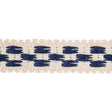 Schumacher Indigo Crawford Check Tape Narrow