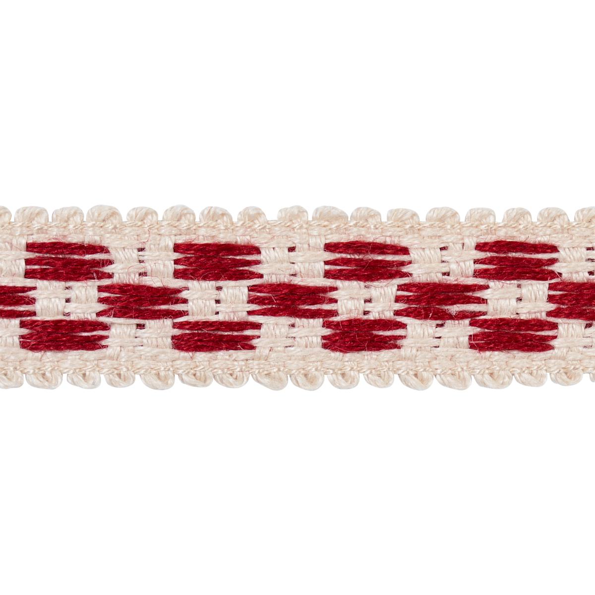 Schumacher Cornwallis Red Crawford Check Tape Narrow