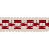 Schumacher Cornwallis Red Crawford Check Tape Narrow