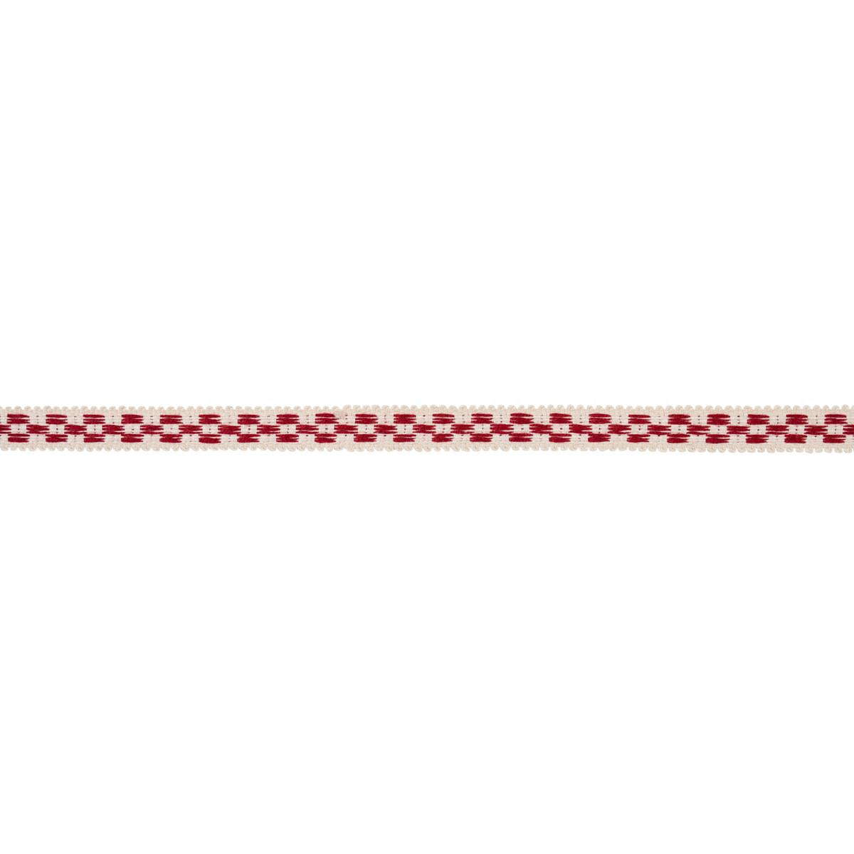 Schumacher Cornwallis Red Crawford Check Tape Narrow