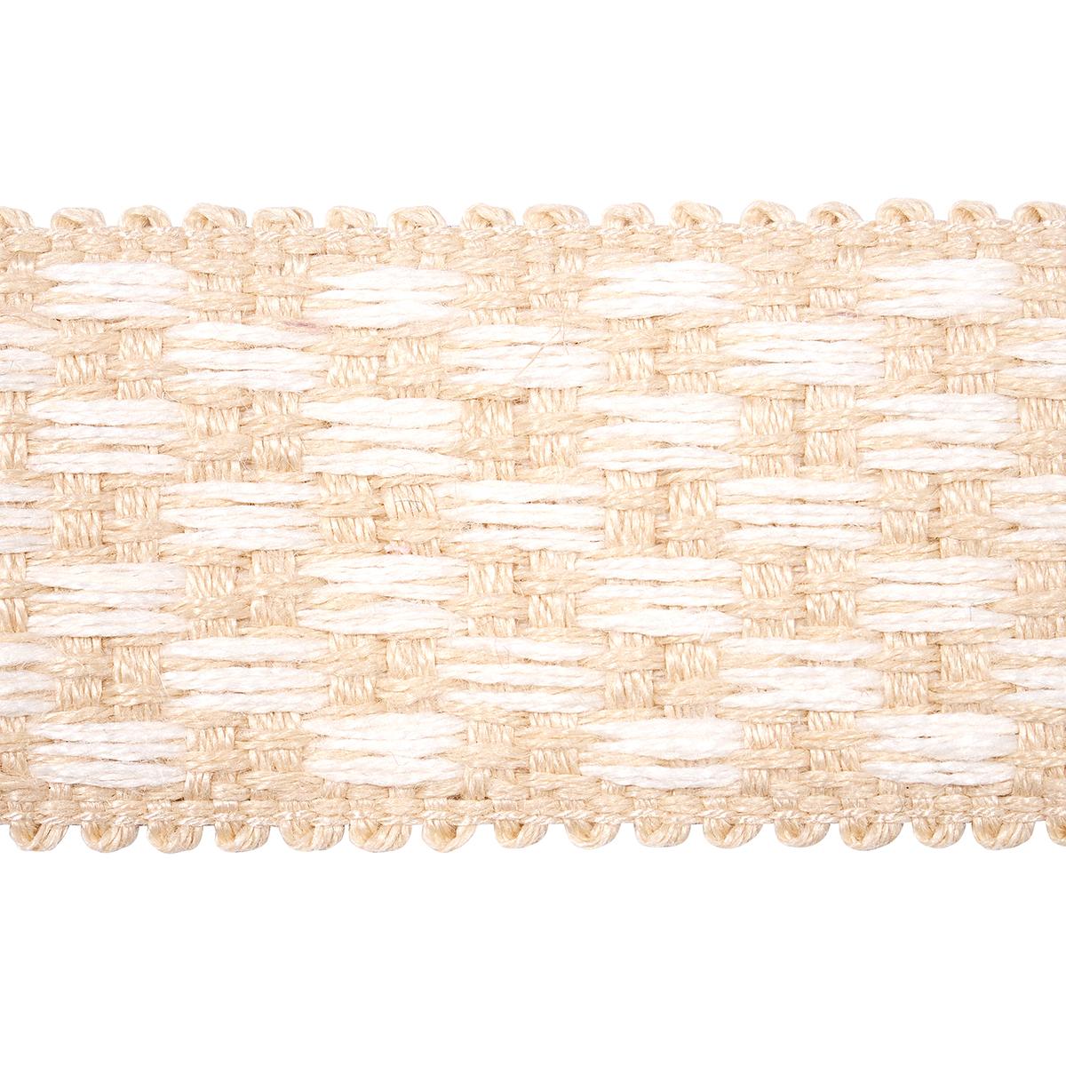 Schumacher Crawford Check Tape Medium Coffee Trim