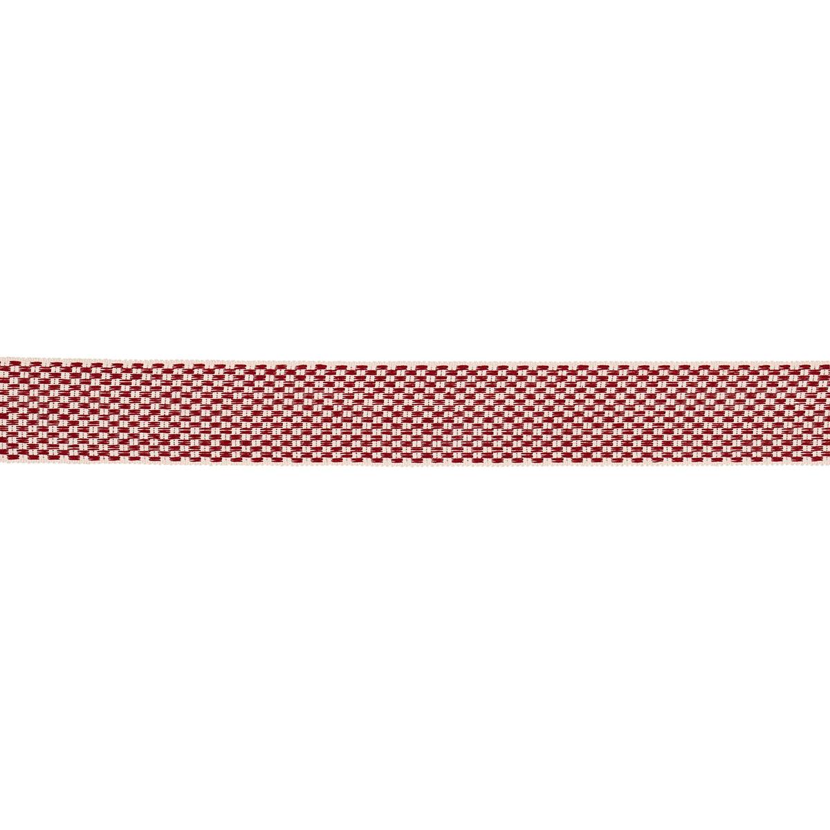 Schumacher Cornwallis Red Crawford Check Tape Wide