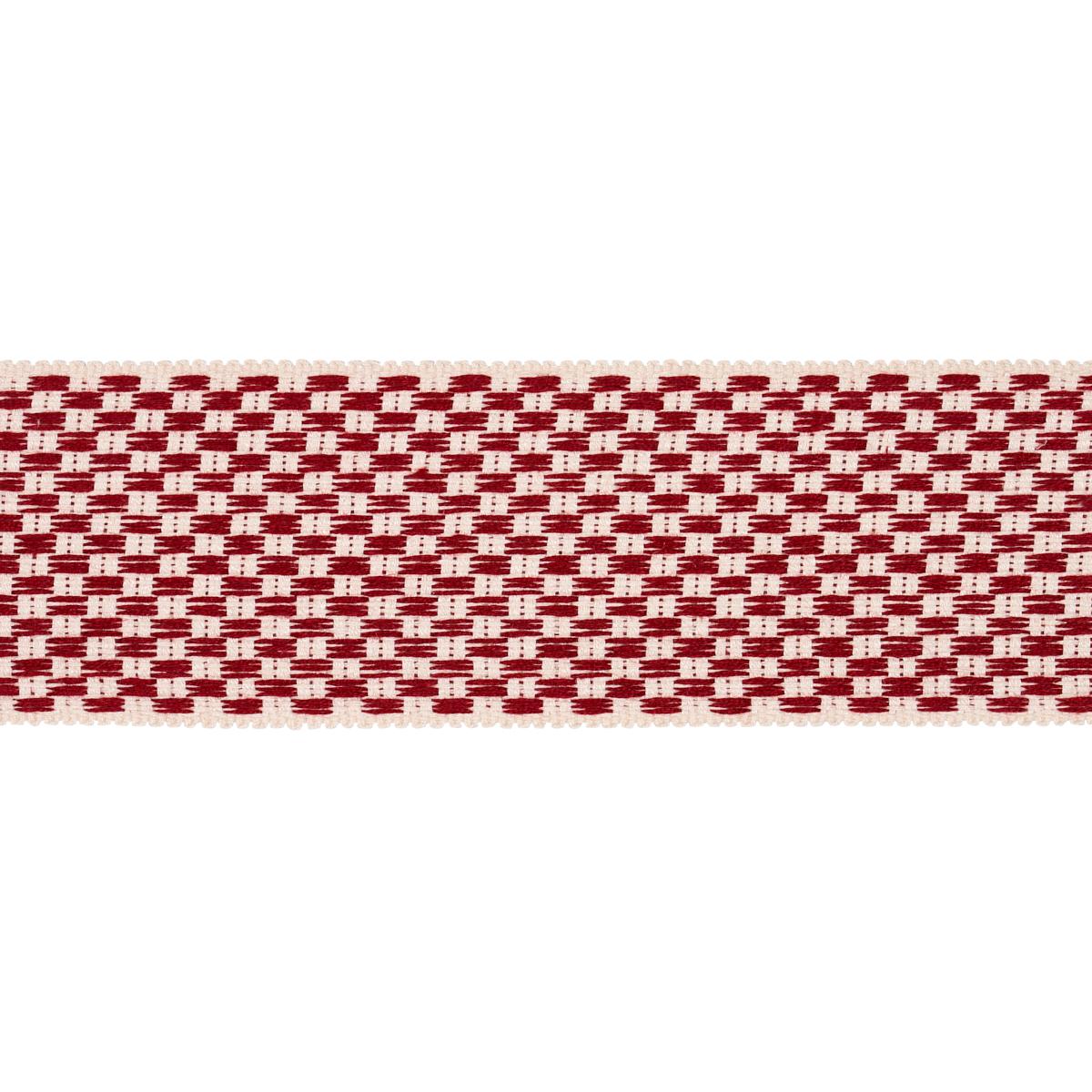Schumacher Cornwallis Red Crawford Check Tape Wide