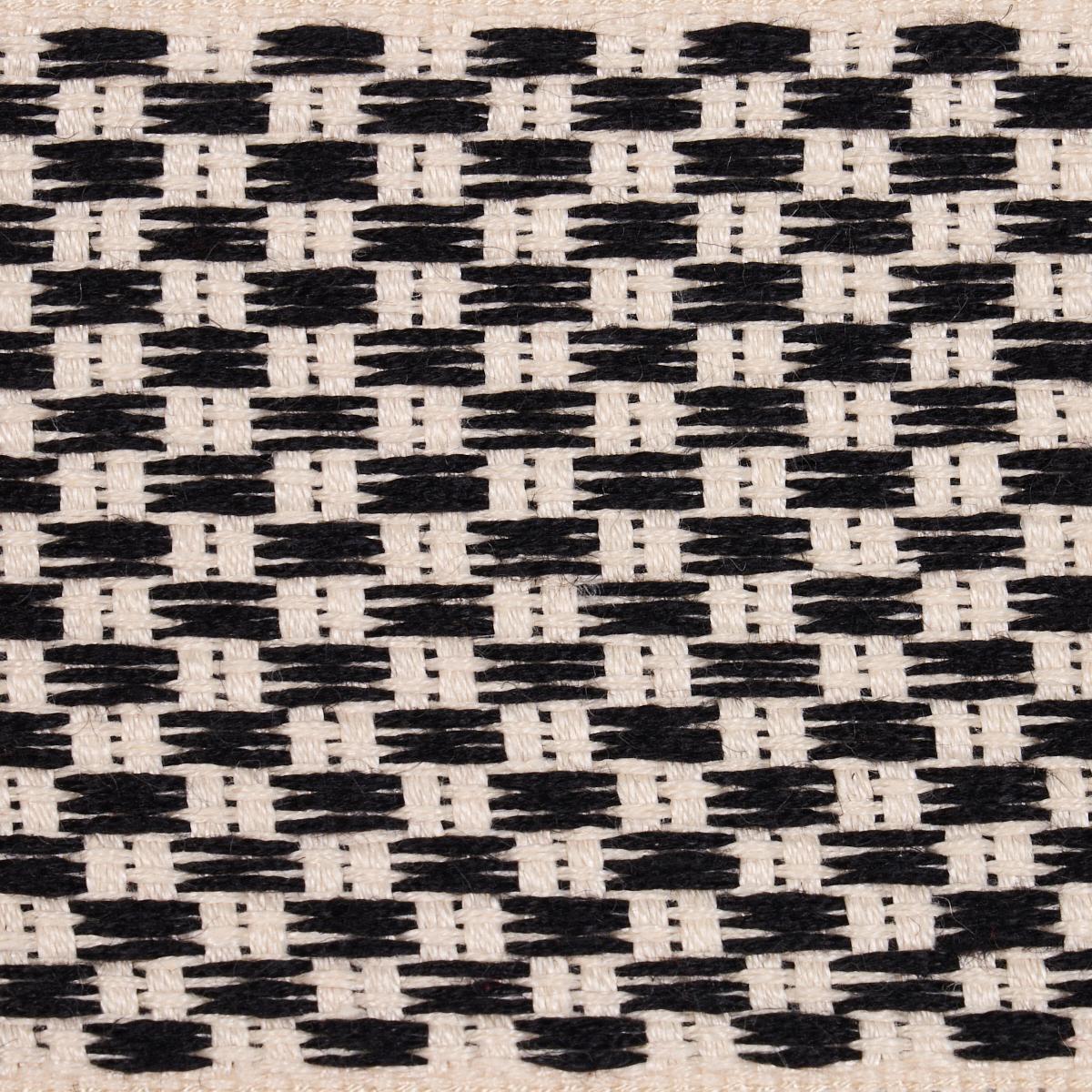 Schumacher Crawford Check Tape Wide Basalt Trim
