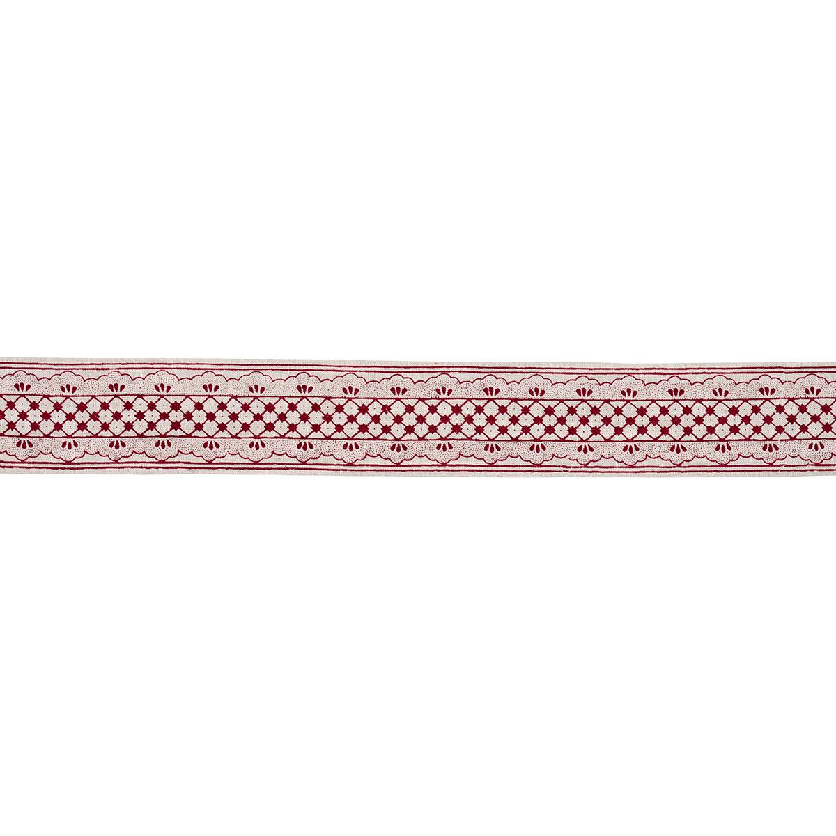 Schumacher Crimson Davison Scalloped Tape